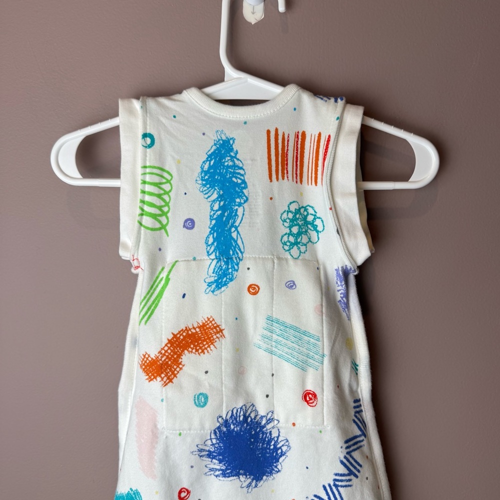 White Scribble Print Sleep Sack - Baby Pajamas - Picture 5 of 8